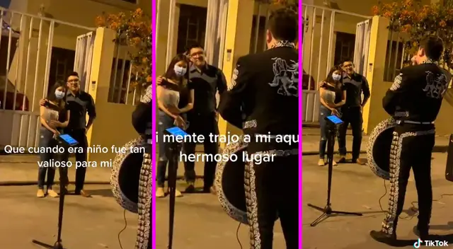 El joven quiso sorprender a su novia con un tema de su dibujo favorito.