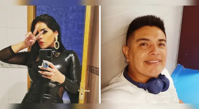 Leonard León saluda a Giuliana Rengifo.