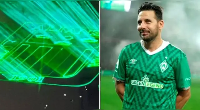 Claudio Pizarro tuvo tremendo gesto con la selección  peruana y el equipo victoriano en el estadio Wesrstadion.