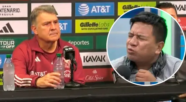 Tata Martino felicitó a periodista, pero hinchas peruanos lo compararon con Silvio Valencia.