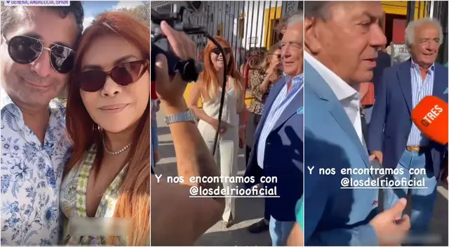 Magaly Medina se luce junto a 'Los del Rio', creadores de la 'Macarena' tras viaje a España.