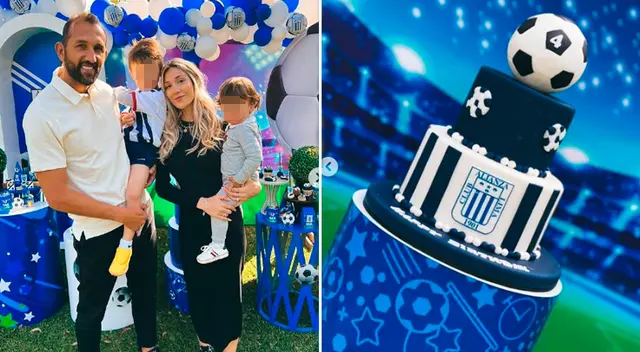 Hernán Barcos y Giuli Cunha realizaron fiesta temática de Alianza Lima.