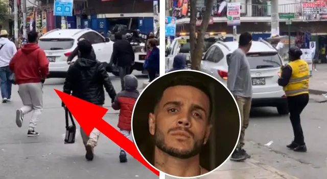 Mario Irivarren corre al ver que se llevaron su camioneta en Gamarra. Mario Irivarren corre al ver que se llevaron su camioneta en Gamarra.