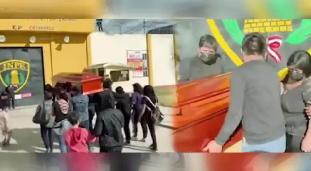Cuerpo de adulta mayor es llevada a penal en Cajamarca para que su hijo se despida. Cuerpo de adulta mayor es llevada a penal en Cajamarca para que su hijo se despida.