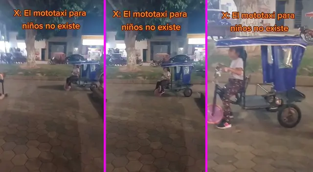La pequeña y su mototaxi se convirtieron en la sensación de TikTok.