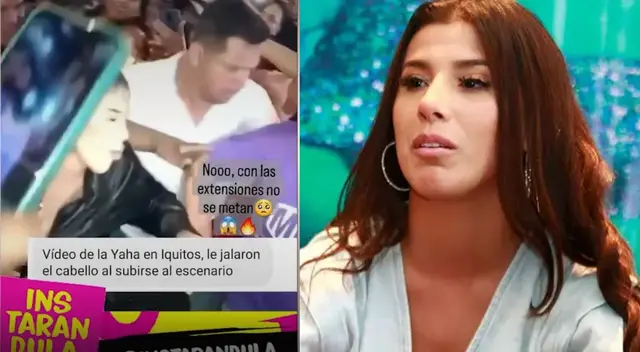 Yahaira Plasencia recibe jalón de cabello antes de subir a escenario en Iquitos