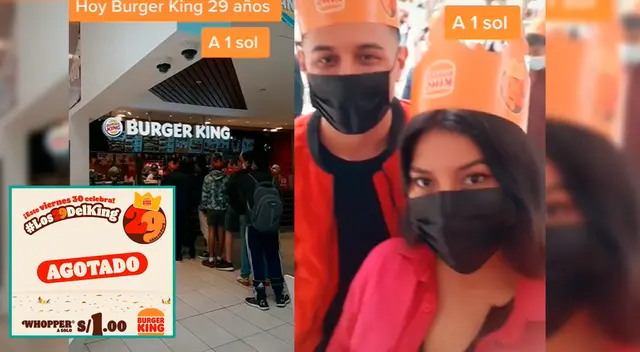 Hamburguesas de Burger King, se agotaron en tiempo récord.
