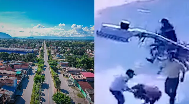 Uno de los delincuentes baja de la unidad para arrebatarle de forma muy violenta la mochila. Uno de los delincuentes baja de la unidad para arrebatarle de forma muy violenta la mochila.