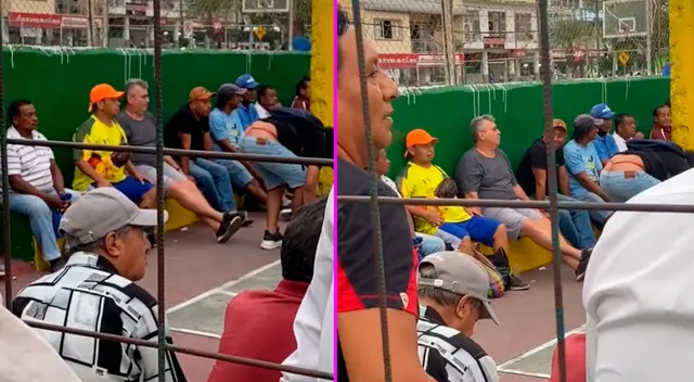 El joven se puso un hilo de color rojo y se agachó en pleno partido.