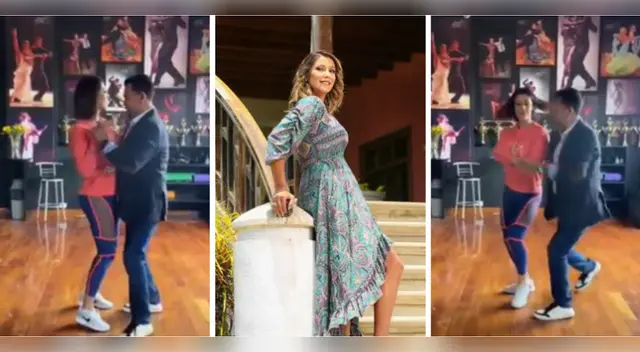 Karla Tarazona baila bachata.