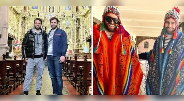 Rodrigo González y su novio en Cusco. Rodrigo González y su novio en Cusco.