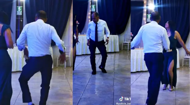 El agente policial contagia con sus pasos. El agente policial contagia con sus pasos.