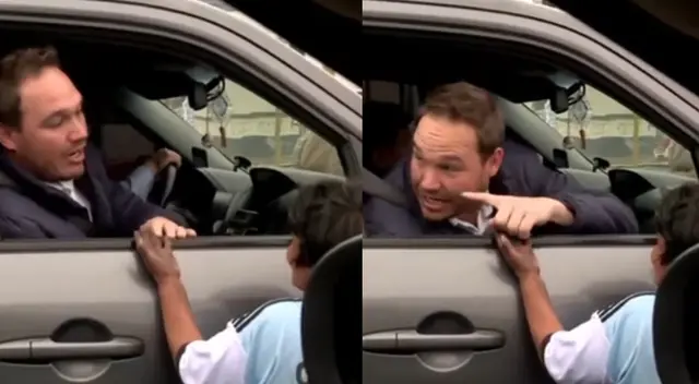 George Forsyth no le da limosna a mujer que lo interceptó durante una entrevista en vivo.