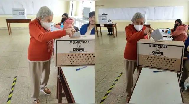 La mujer conmovió a todos los asistentes al ir a cumplir con su labor cívico y se volvió viral en Twitter. La mujer conmovió a todos los asistentes al ir a cumplir con su labor cívico y se volvió viral en Twitter.