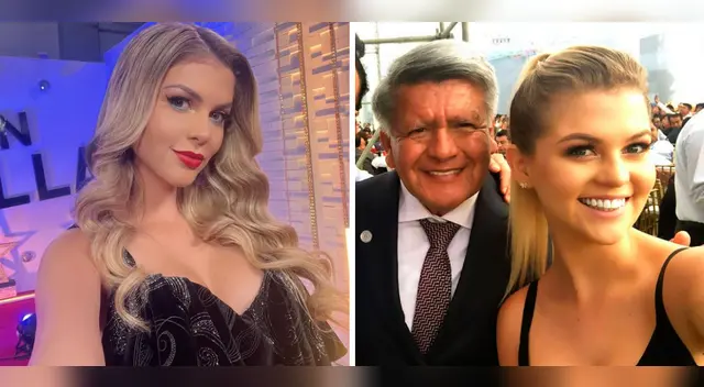 Brunella Horna feliz por César Acuña.