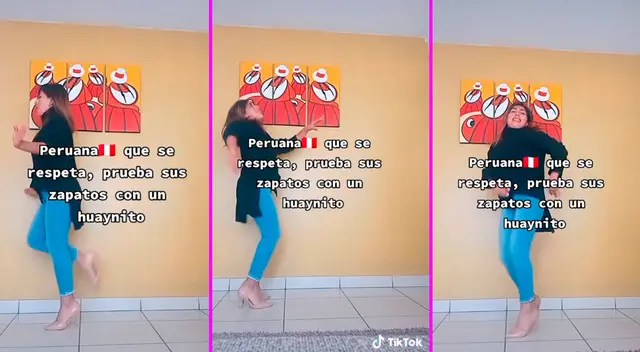La joven demostró sus mejores pasos de baile con sus tacos nuevos. La joven demostró sus mejores pasos de baile con sus tacos nuevos.