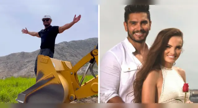 Rafael Cardozo orgulloso de su casa de campo.