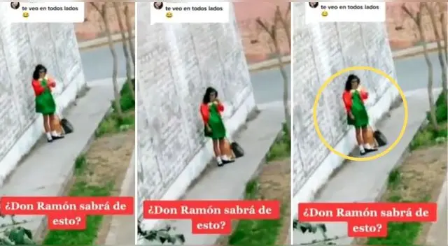 La 'Chilindrina Huachana' fue vista metiéndose algo a la boca y usuarios en TikTok se preocuparon.