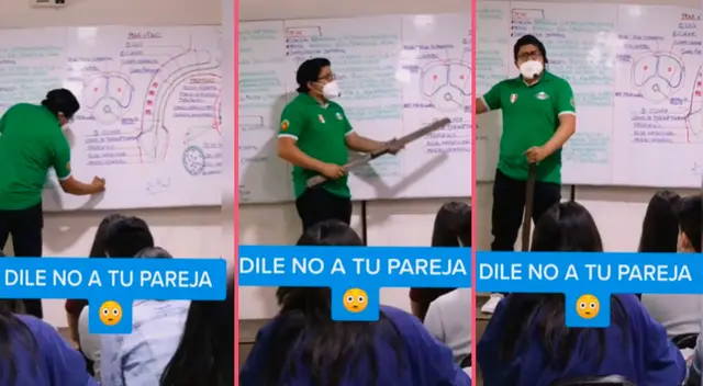 Viralizan singular clase de profesor de Biología a sus alumnos: “Dile no a tu enamorado”