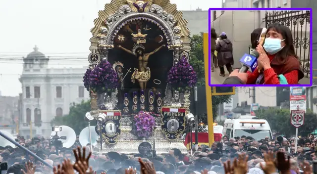 Devota del Señor de los Milagros se conmueve hasta las lágrimas