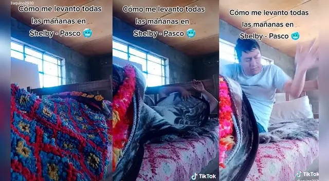 El peruano que vive en Pasco mostró cómo la pasa mientras duerme y se volvió viral en TikTok.