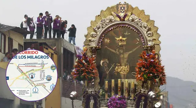 Conoce el plan de desvío vehícular para el primer recorrido del Señor de los Milagros.