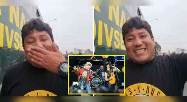 Fan de Guns N' Roses manda saludos a su esposa.