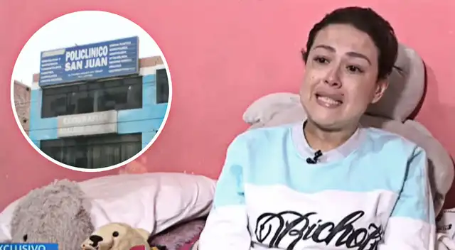 La joven de 32 años responsabilizó al doctor Juan Córdova de haber procedido mal en la operación en su policlínico del Callao.