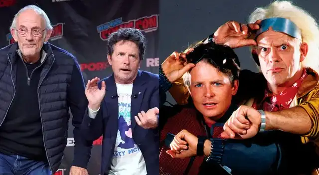 Marty McFly y Doc se reencontraron tras 37 años del estreno de Volver al futuro.