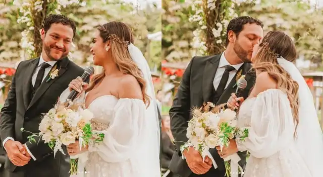 Ethel Pozo y Julián Alexander en el altar.