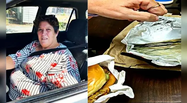 ¿Cuánto dinero halló la mujer tras realizar la compra?