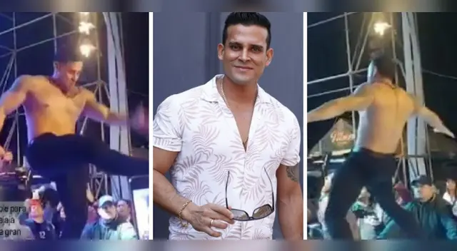 Christian Domínguez baila el 'Gusano'.