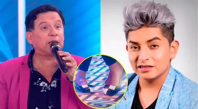 El conductor Ricardo Rondón no dudó en hacerle una broma al cantante Bryan Arámbulo por su calzado.