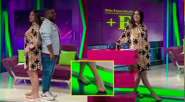 Jazmín Pinedo muestra su pies. Jazmín Pinedo muestra su pies.