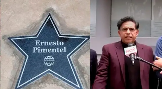 Ernesto Pimentel devela su estrella en paseo de fama de Estudios de América Televisión