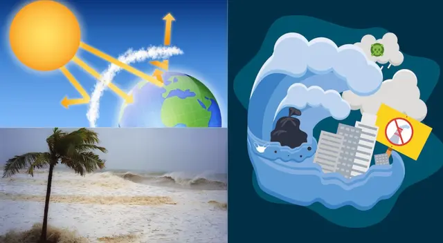 Una consecuencia del cambio climático es el aumento del nivel del mar.