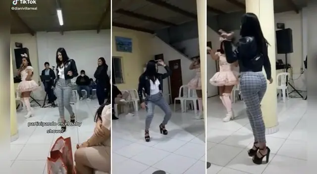 Joven la rompe con sus pasos de baile en baby shower, la escena se ha vuelto viral en las redes sociales.