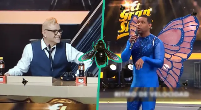 ‘Giselo’ aparece con traje de mariposa, pero es troleado por Carlos Cacho: “Es un abejorro”