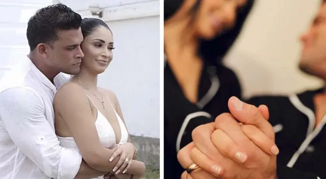 Pamela Franco feliz con Christian Domínguez.