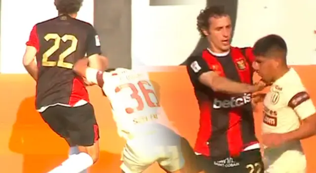 Piero Quispe y Horacio Orzán se pelean en pleno partido. Piero Quispe y Horacio Orzán se pelean en pleno partido.