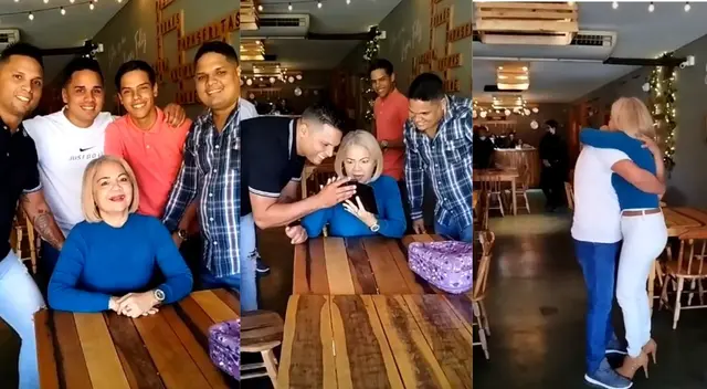 Al principio no se dio cuenta que se había tomado foto con su hijo. Al principio no se dio cuenta que se había tomado foto con su hijo.