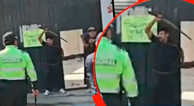 Santa Anita. Todo quedó registrado en video difundido por ATV Noticias. Santa Anita. Todo quedó registrado en video difundido por ATV Noticias.