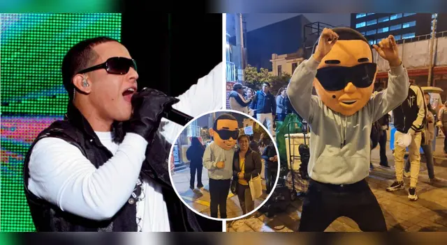 Joven se disfraza del muñeco de Daddy Yankee.