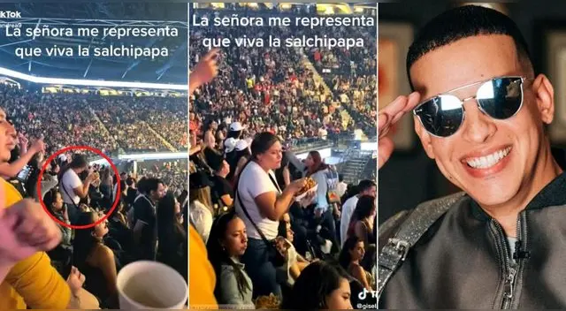 La singular escena fue captada en pleno concierto de Daddy Yankee y se hizo viral en TikTok.