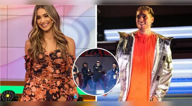 Pato Quiñones es felicitado por Andrea Arana.