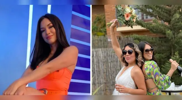 Jazmín Pinedo celebra boda de su hermana.