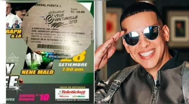 Peruanos en TikTok expusieron una entrada del concierto de Daddy Yankke en 2013 con singular costo.