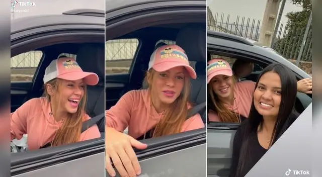 La joven quedó sorprendida al ver cara a cara a Shakira.