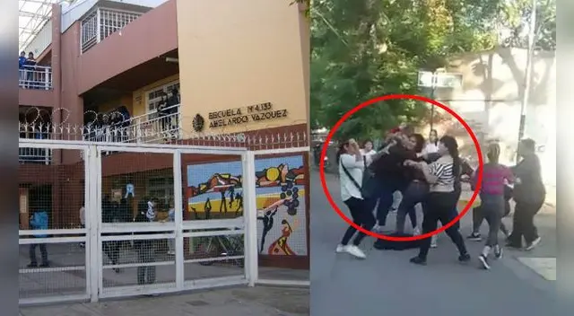 Ambas progenitoras se pelearon afuera de la institución.