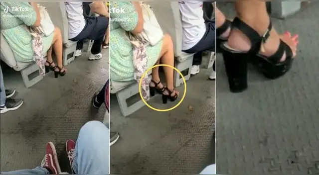 La mujer fue vista con unas peculiares 'uñas' mientras estaba en el micro y se hizo viral en TikTok.